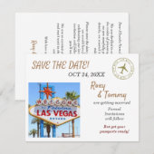 ラスベガ結婚ス、日付の保存 ノートカード (正面/裏面)