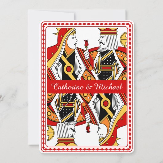 ラスベガ遊スのカードキング&クイーンが日付を保存 セーブザデート (正面)