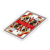 ラスベガ遊スのカードキング&クイーンが日付を保存 マグネット (左側)