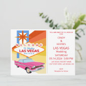 ラスベパーソナライズされたガス結婚の 招待状 (スタンド正面)