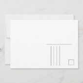 ラスベパーソナライズされたガス結婚の 招待状 (裏面)