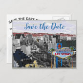 ラスベモダンガスの日付を保存結婚する 案内ポストカード (正面/裏面)