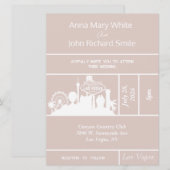 ラスベモダンガスエレガントシティスカイライン招待状 招待状 (正面/裏面)