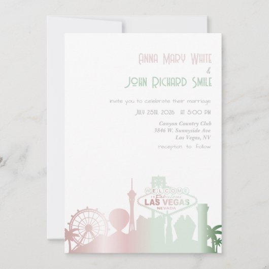 ラスベモダンガスエレガントシティスカイライン招待状 招待状 (正面)