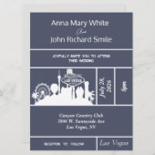 ラスベモダンガスエレガントシティスカイライン招待状 招待状 (正面/裏面)