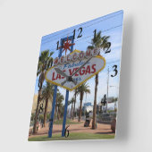 ラスベ素晴らしガスの時計！ スクエア壁時計 (傾斜)