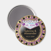 ラスベ結婚したガスで – ありがとう – パープル マグネット (正面/裏面)