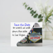 ラスベ結婚ガス救の日付:通路を歩いて行く 案内ポストカード (スタンド正面)