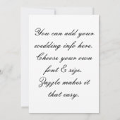 ラスペガス ウェディング インビテーション バーガンディ (裏面)