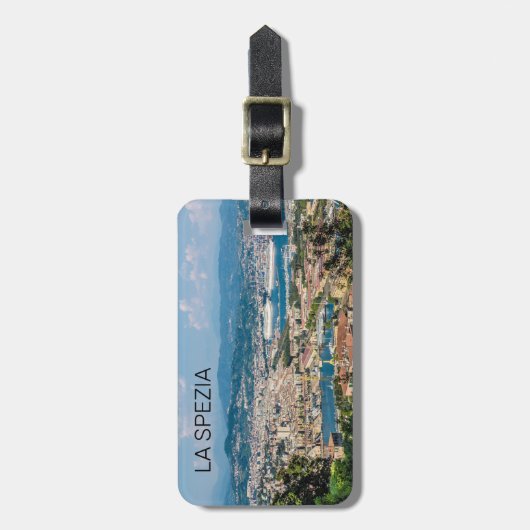 ラスペツィアシティスケープLiguriaイタリアホリデースーベリー ラゲッジタグ (正面縦)