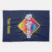 ラスペツィアリグーリアイタリアレトロクルーズシップヴィンテージ キッチンタオル (横)