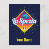 ラスペツィアリグーリアイタリアレトロクルーズシップヴィンテージ シーズンポストカード (正面)