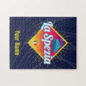 ラスペツィアリグーリアイタリアレトロクルーズシップヴィンテージ ジグソーパズル (横)