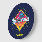 ラスペツィアリグーリアイタリアレトロクルーズシップヴィンテージ ラージ壁時計 (傾斜)