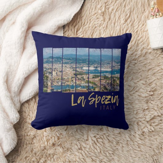 ラスペツィアリグーリアイタリアヴィンテージ土産 クッション (ブランケット)