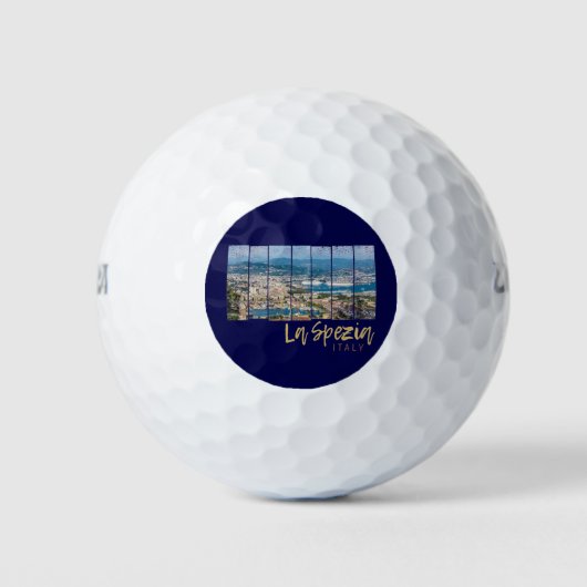 ラスペツィアリグーリアイタリアヴィンテージ土産 ゴルフボール (正面)