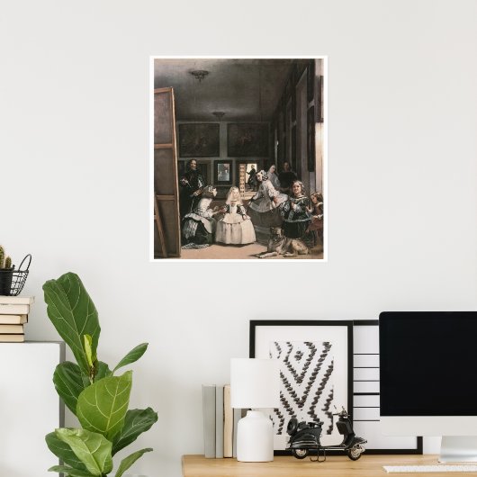 ラスメニナス, c.1656ディエゴベラスケス ポスター (ホームオフィス)