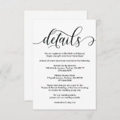 ラスモダントの結婚詳細カードデザインv1 エンクロージャーカード (正面/裏面)