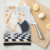 ラスルタン – ヴィンテージファッショナブルアールデコレディ キッチンタオル (四つ折り)