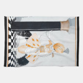 ラスルタン – ヴィンテージファッショナブルアールデコレディ キッチンタオル (横)