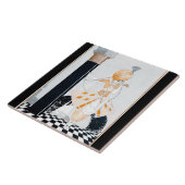 ラスルタン – ヴィンテージファッショナブルアールデコレディ タイル (側面)