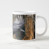 ラス飛んでいるンと中世ゴシック様式の大聖堂 ジャンボコーヒーマグカップ (右)