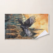 ラス飛んでいるンと中世ゴシック様式の大聖堂 バスタオルセット (ハンドタオル)