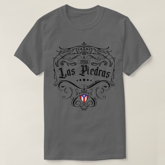 ラス・ピエドラス ヴィンテージ デザイン 1 Tシャツ (デザイン正面)