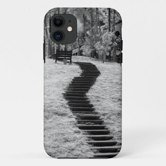 ラス Palmas の木々や建物、トレイルの赤外線写真 Case-Mate iPhoneケース (裏面)
