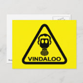 ラズカおもしろいレーナイトスパイシー食品パーティー招待状 ポストカード (正面/裏面)