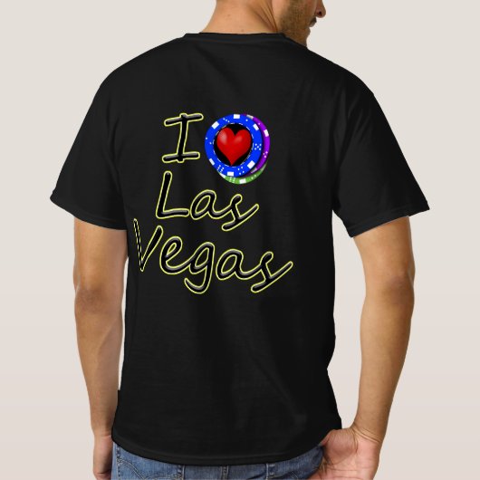 ラズベガス大好きポーカーチップ Tシャツ (裏面)