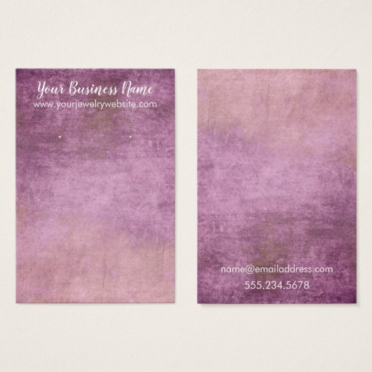 ラズベリグランジイヤリングホルダー表示カード (正面&裏面)