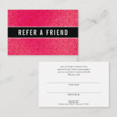 ラズベリスタイリッシューグリッターサロン紹介顧客 名刺 (正面/裏面)