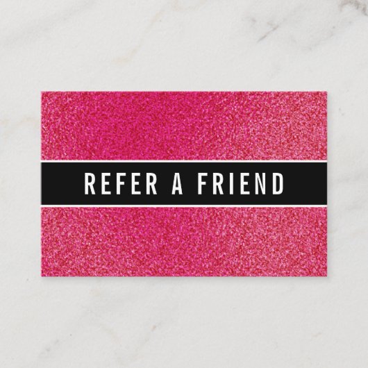 ラズベリスタイリッシューグリッターサロン紹介顧客 名刺 (正面)