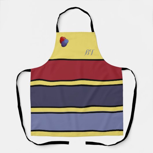 ラズベリパーソナライズされたタルト色エプロン エプロン (正面)