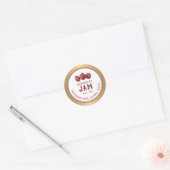 ラズベリモダンージャムラベル金属金ゴールド縁ど ラウンドシール (封筒)