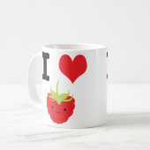 ラズベリーが好き コーヒーマグカップ (正面左)