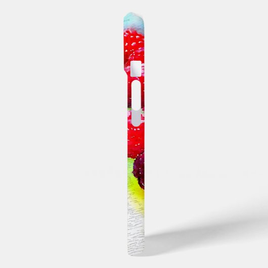 ラズベリーとアーモンドスナックウォーターカラーのアートワーク Case-Mate iPhoneケース (裏面 / 左)