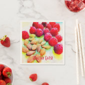 ラズベリーとアーモンド水色 スタンダードカクテルナプキン (インサイチュ)