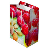 ラズベリーとアーモンド水色 ミディアムペーパーバッグ (裏面アングル)