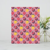 ラズベリーとストライプラズダブルサイドのスクラップブック紙 (スタンド正面)