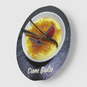 ラズベリーとバニラの石板にクレームブルーリー ラージ壁時計 (傾斜)