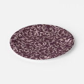 ラズベリーとバラ金ゴールドエレガントプリンセス結婚ズ ペーパープレート (アングル)