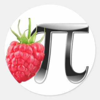 ラズベリーとパイの記号 ラウンドシール