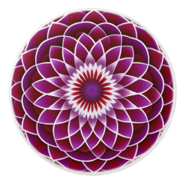 ラズベリーとパープルダリア セラミックノブ