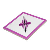 ラズベリーとピンクのアートデコ要素 タイル (側面)