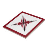 ラズベリーとピンクのアートデコ要素 タイル (側面)