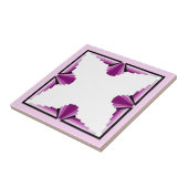 ラズベリーとピンクのアートデコ要素 タイル (側面)