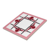 ラズベリーとピンクのアートデコ要素 タイル (側面)