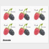 ラズベリーとブラックベリー スクエアシール (シート)